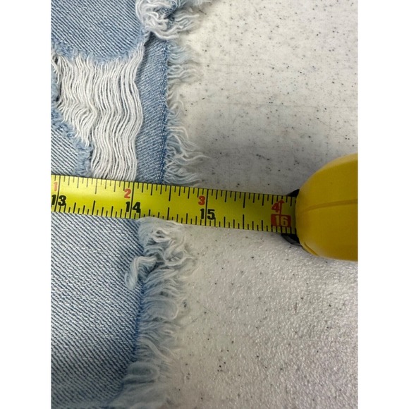 American Eagle Skirt Womens Size 6 Blue Distressed Light Wash Raw Hem C12 + - Picture 6 of 6